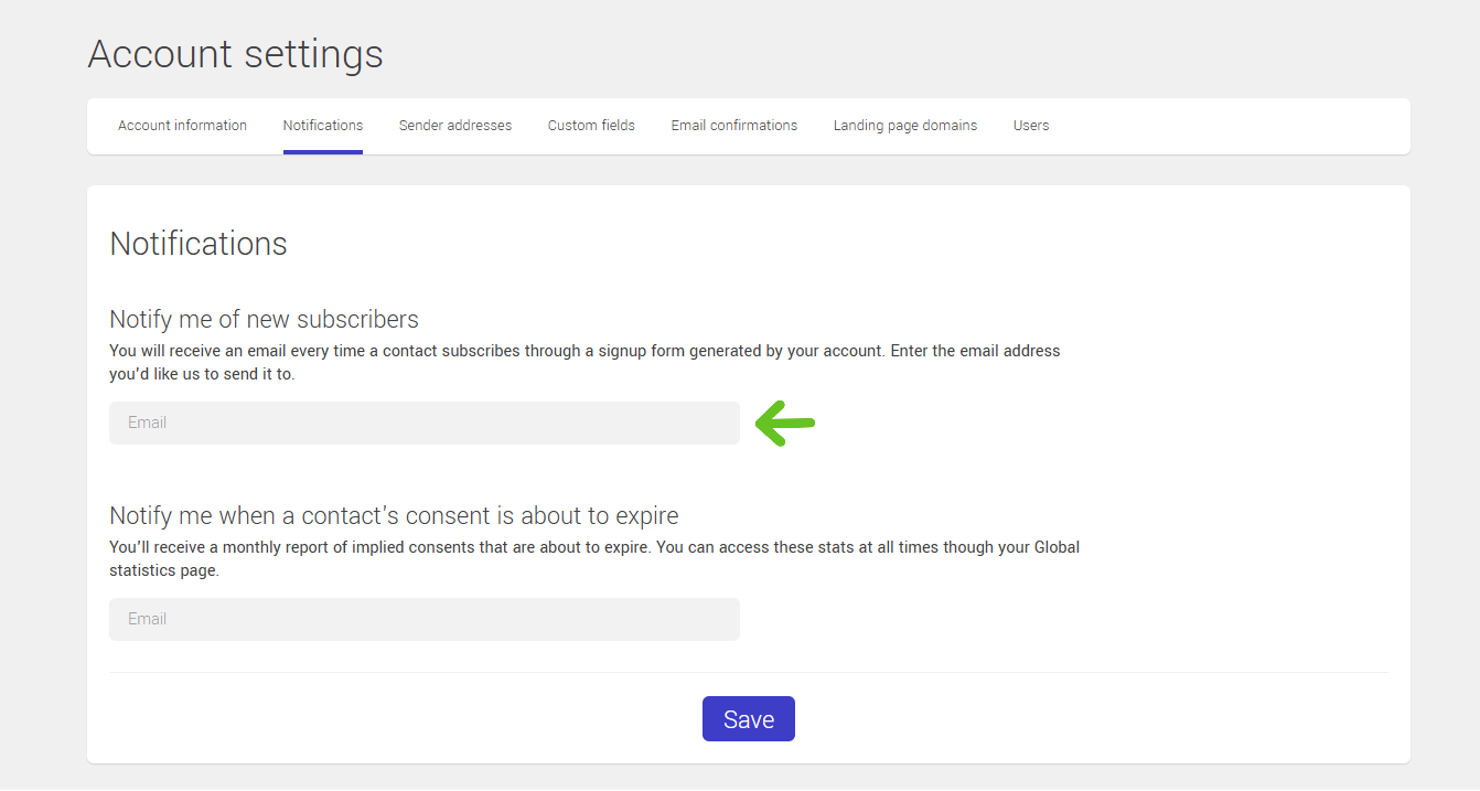 Notify me of new subscribers